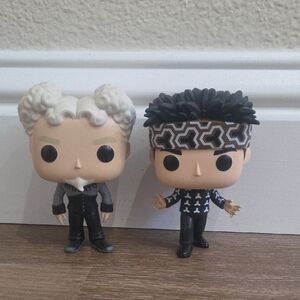 Funko Pop Figures with Black and White Outfits